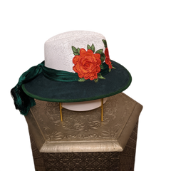 Sun hat - embroidered rebozo #37