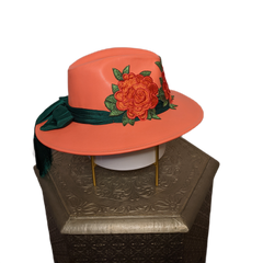 Sun hat - embroidered rebozo #39