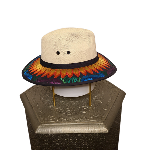 Sunshower hat - embroidered #128