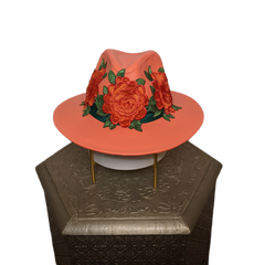 Sun hat - embroidered rebozo #39